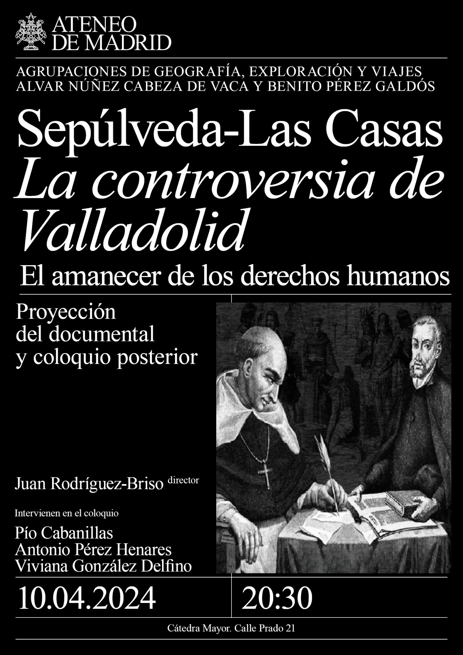 Proyección del documental La controversia de Valladolid Ateneo Madrid