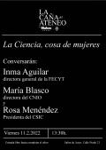 La Caña del Ateneo by Mahou. La Ciencia, cosa de mujeres. Inma Aguilar, María Blasco y Rosa Menéndez