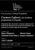 La Caña del Ateneo de Madrid by Mahou, con Acción Cultural Española. Carmen Laforet y la escritora profesional en España