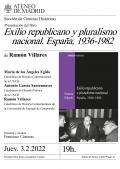 Presentación del libro Exilio republicano y pluralismo nacional, de Ramón Villares