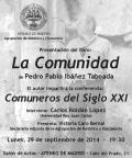  Presentación del libro: "La Comunidad", de Pedro Pablo Ibáñez Taboada
