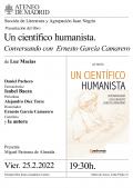 Presentación del libro Un científico humanista (conversando con Ernesto García Camarero), de Luz Macías