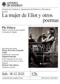 Recital de La mujer de Eliot y otros poemas, a cargo de su autor