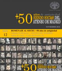 Homenaje del Ateneo de Madrid a sus socios más antigüos (+50)