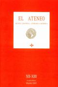 Cubierta Revista "El Ateneo". N.º XII-XIII