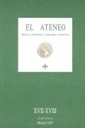Cubierta Revista  "El Ateneo". N.º XVII-XVIII
