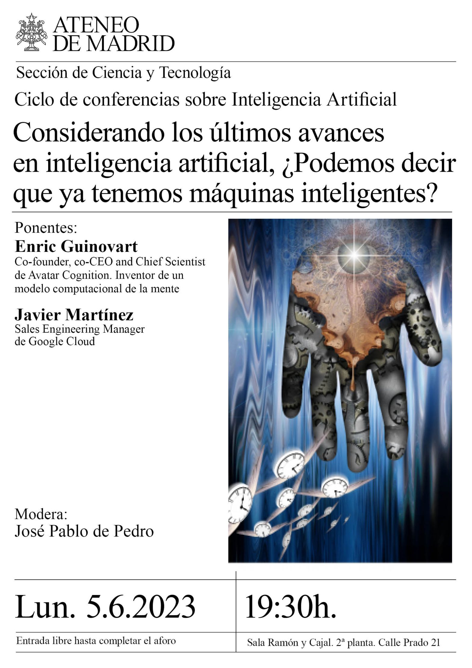 Ciclo de conferencias sobre Inteligencia Artificial. Considerando los