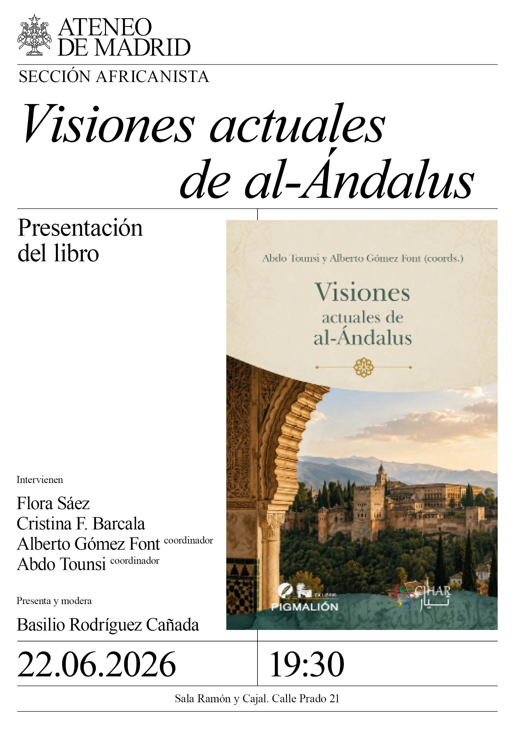 Presentación del libro «Visiones actuales de al-Ándalus»
