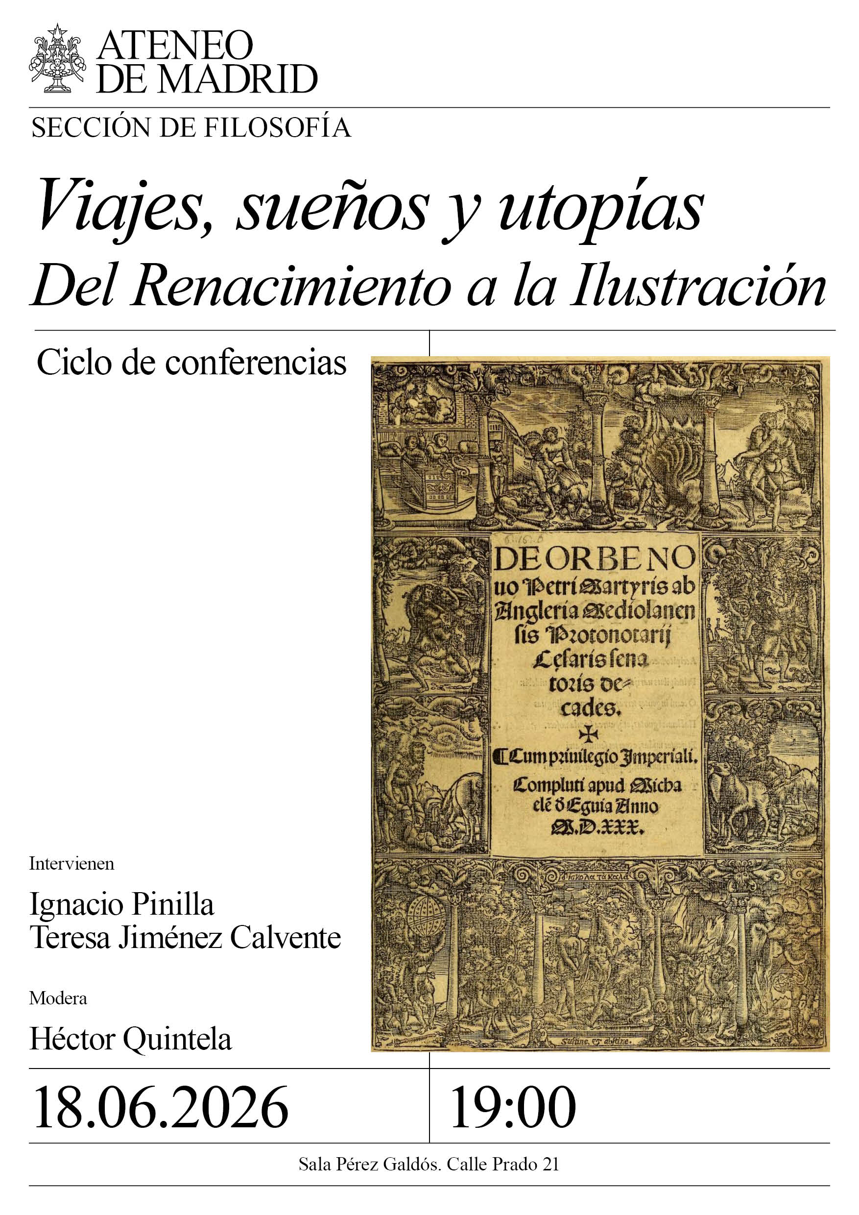 Ciclo «Viajes, sueños y utopías. Del Renacimiento a la Ilustración»
