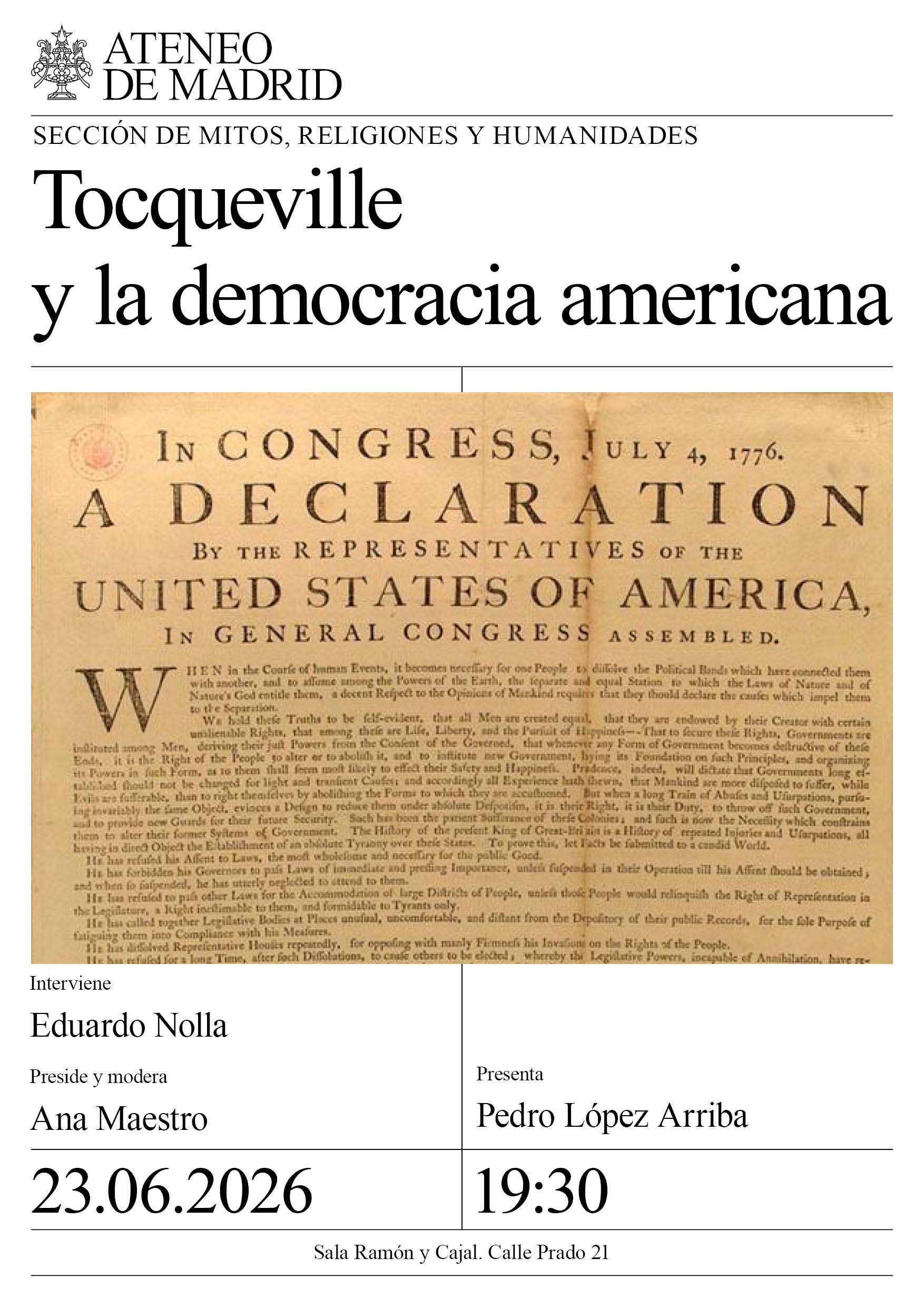 Tocqueville y la democracia americana