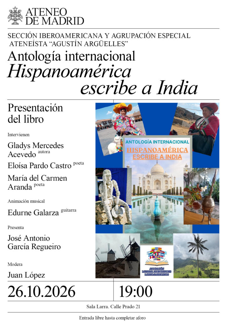 Antología internacional «Hispanoamérica escribe a India»