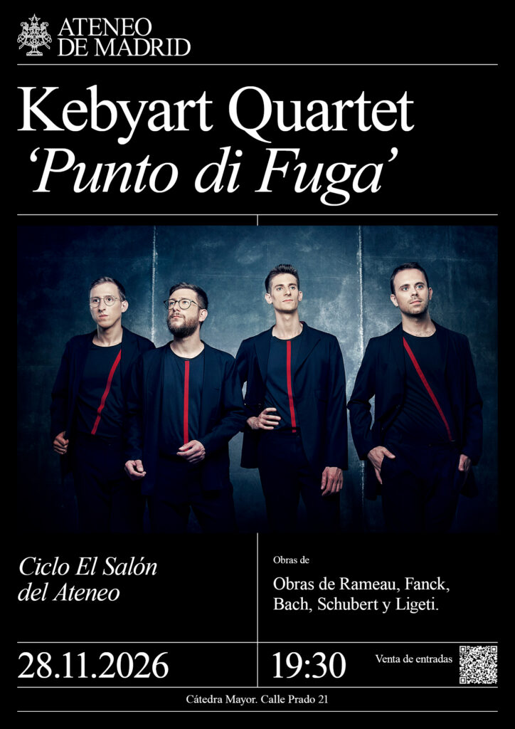«Ciclo El Salón del Ateneo». Kebyart Quartet – ‘Punto di Fuga’